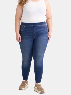 Terra & Sky Women's Plus Size High Rise Skinny Jeggings, Size  4X(26W-28W)